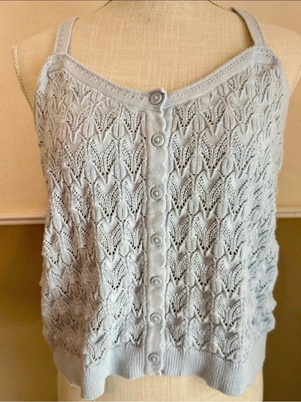 Universal Thread Knit Light Blue Tank Top Size XL